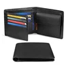 YATBEST Men's Wallet Three Fold Large Capacity 100% Genuine Leather RFID Anti Theft Brush With Coin Pocket Minimalist Money Bag 1