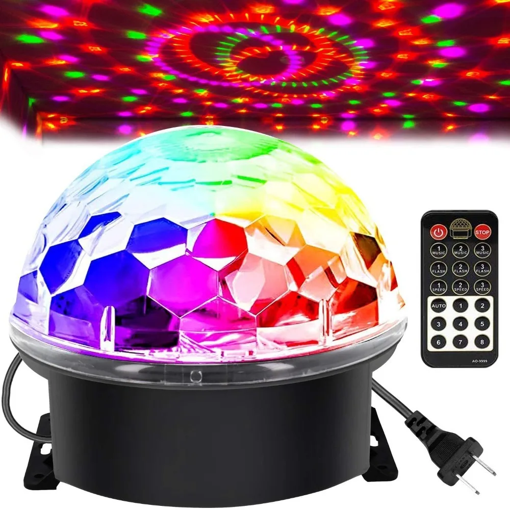 

Colored Lights LED Stage Light New Sound Activated DJ Strobe Light Disco Ball Party Light KTV Flash Big Magic Ball Party