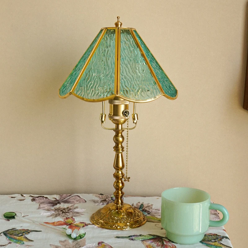 

A Midsummer Night's Dream vintage retro glass French table lamp romantic bedroom bedside lamp