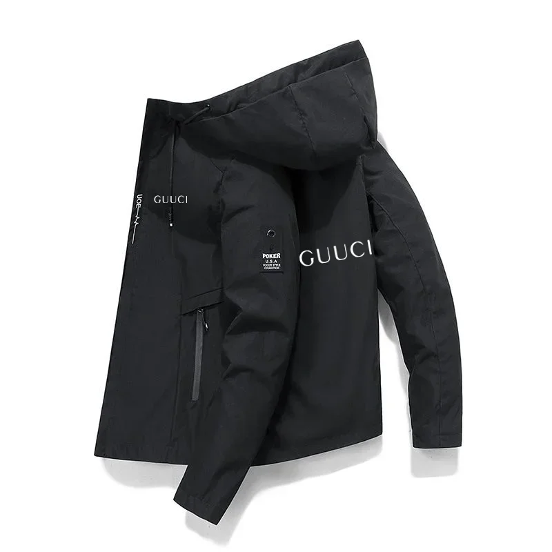 2024 Spring and Autumn brand men's Windproof zipper Jacket Casual high quality hooded baseball outdoor blazer