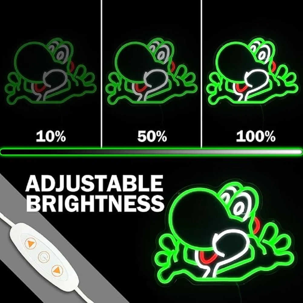 Insegna Al Neon LED A Forma Di 'Gioco' Con Alimentazione USB E Dimmer - Decorazione Murale Per Camera, Sala Giochi, Ragazzi - 2