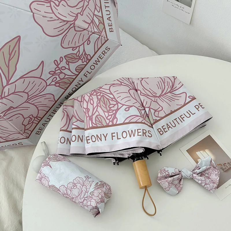 French style Umbrella Strong and Durable Sunshade Umbrella with High Beauty Sunscreen Folding Umbrella