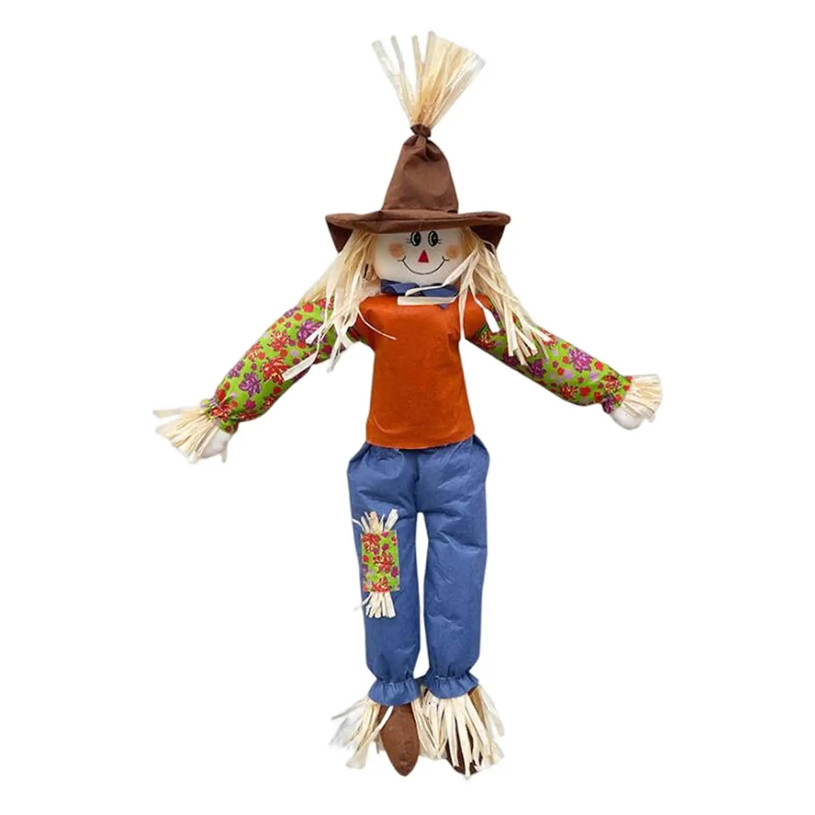 Standing Scarecrow 47.24inch Fall Scarecrows Decor for Yard Halloween Treats