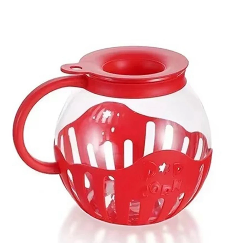 Microwave Popcorn Maker Bucket Microwave Bowl Mini Machine Safe Silicone Lid Popcorn Maker