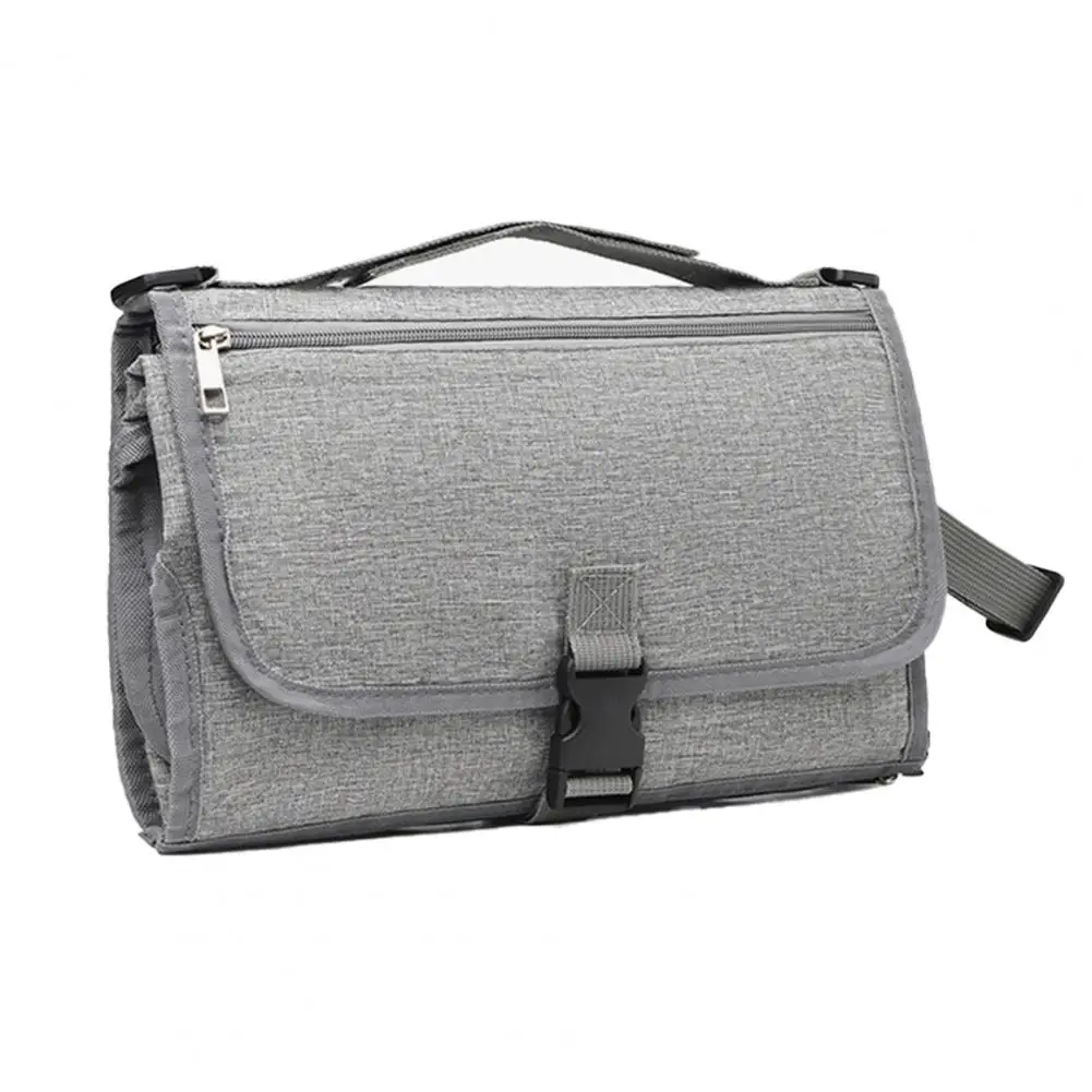 Portable Diaper Changing Mat Baby Diaper Changing Pad with Zipper Wipes Pocket Waterproof Oxford Cloth for Newborn