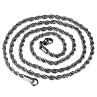 Collier Ras du Cou en Acier Inoxydable pour Homme et Femme, Corde Tressée, Bijoux en Métal localité, Cadeau à la Mode, 1 Pièce 6