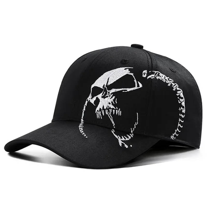 Baseball Caps Sun Hats Side Skull Pattern Embroidery Adjustable Casual Hats Spring and Autumn Outdoor