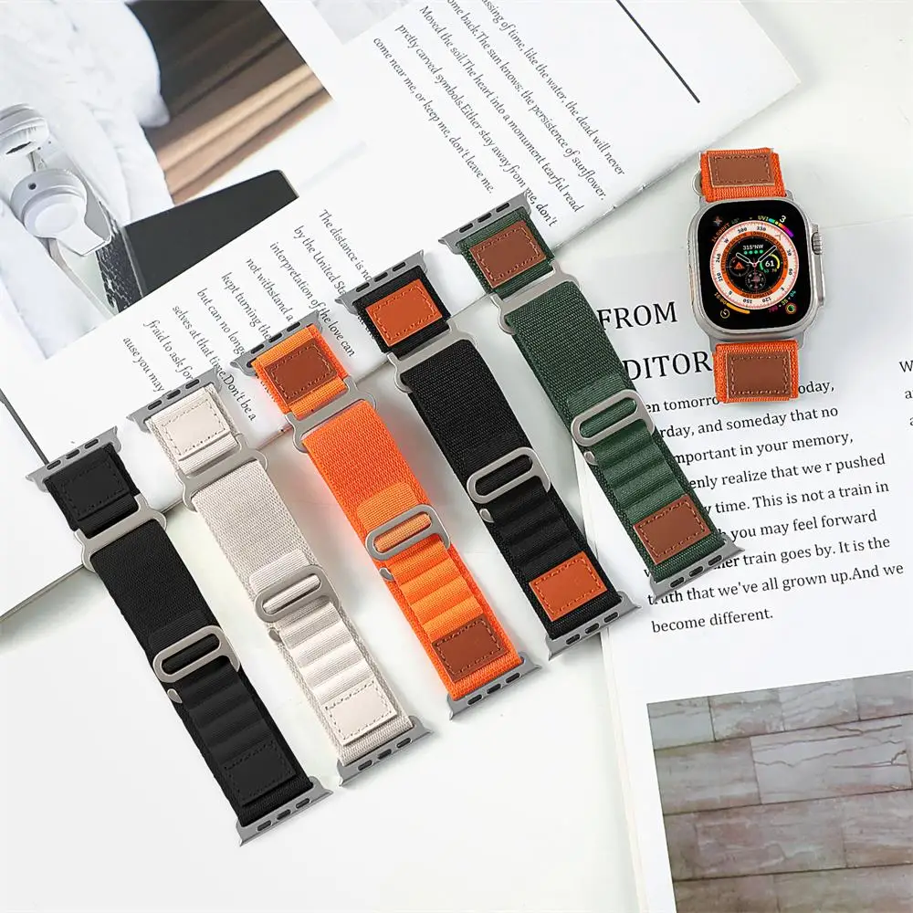 애플 워치용 알파인 루프 울트라 밴드, 49mm, 44mm, 40mm, 45mm, 41mm, 42mm, 38mm, 45mm, 한국 팔찌, iWatch 시리즈 7, 6, 5, 3, se, 8 스트랩