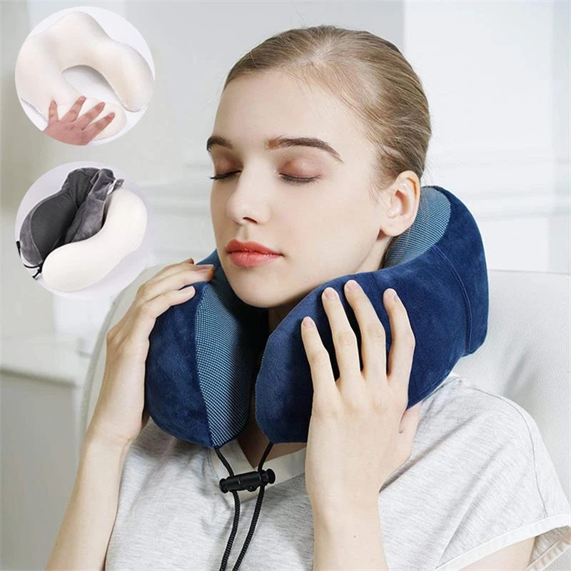 Travel Pillow for Airplane Memory Foam U Shaped Neck Pillows Soft Slow  Rebound Space Travel Pillow Neck Healthcare Airplane Trav - AliExpress