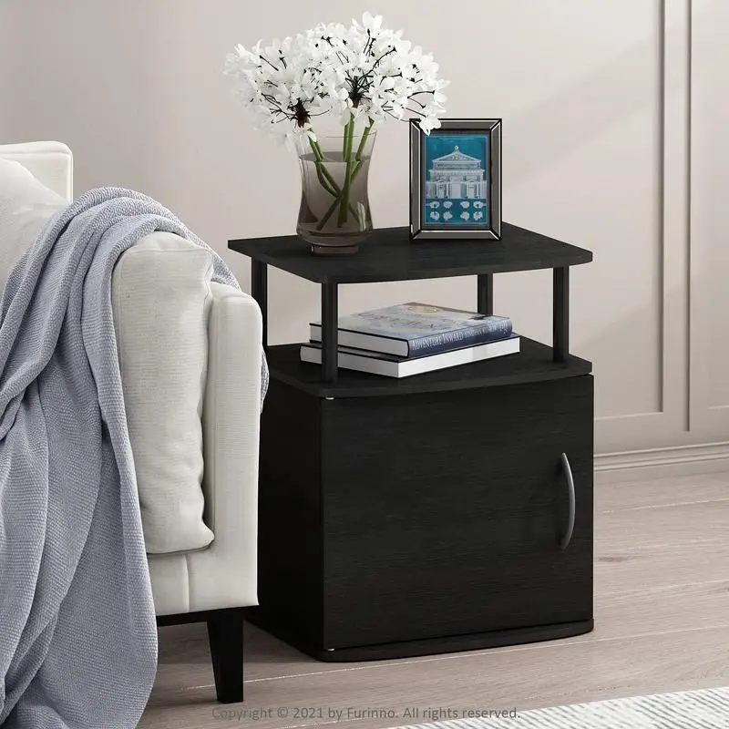 

Furinno 3 JAYA Utility Design End Table, Black, Set of Two