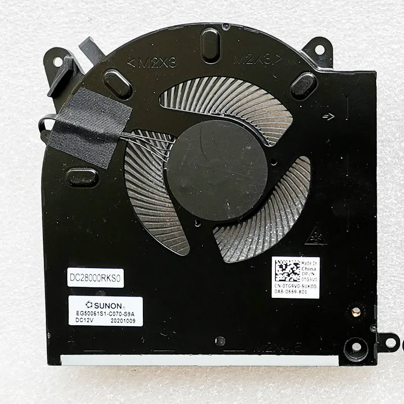 New Laptop Cooler Fan for DELL Alienware M15 R3 R4 0H0YNP 0TG9V0 0D1X38 TG9V0 D1X38 EG50061S1-C070-S9A EG50061S1-C080-S9A DC12V