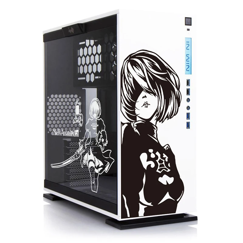 Anime Removable Waterproof Sticker ATX Gaming PC Case Stickers Mid Tower Computer Decorative Decal