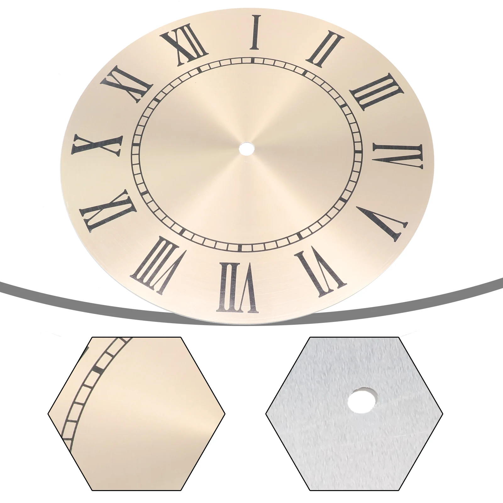 

Artware Replacements Clock Dial Face Gold Aluminum Clock Dial Face Replacement for DIY Wall Clocks 243mm Diameter
