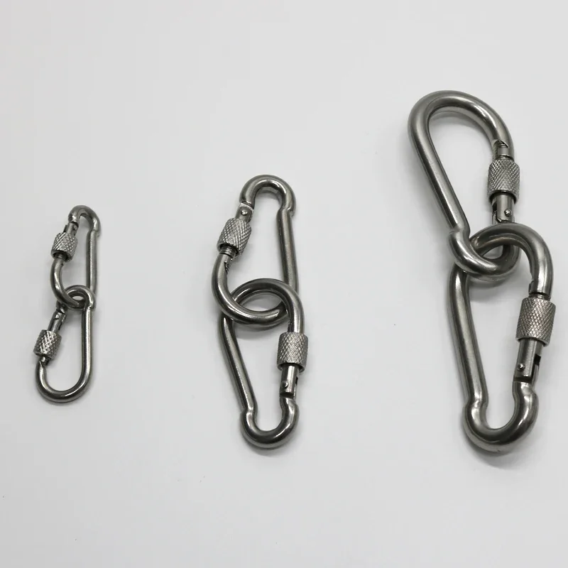 Description Picture 5 of itemM6/M8/M10 304 Stainless Steel Multifunctional Spring Snap Carabiner Quick Link Lock Ring Hook