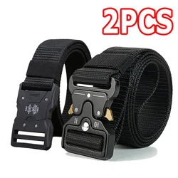 Men's Tactical Belt Set - Army Style with Heavy Duty Quick Release Metal Buckle - 120CM (Style - 1)