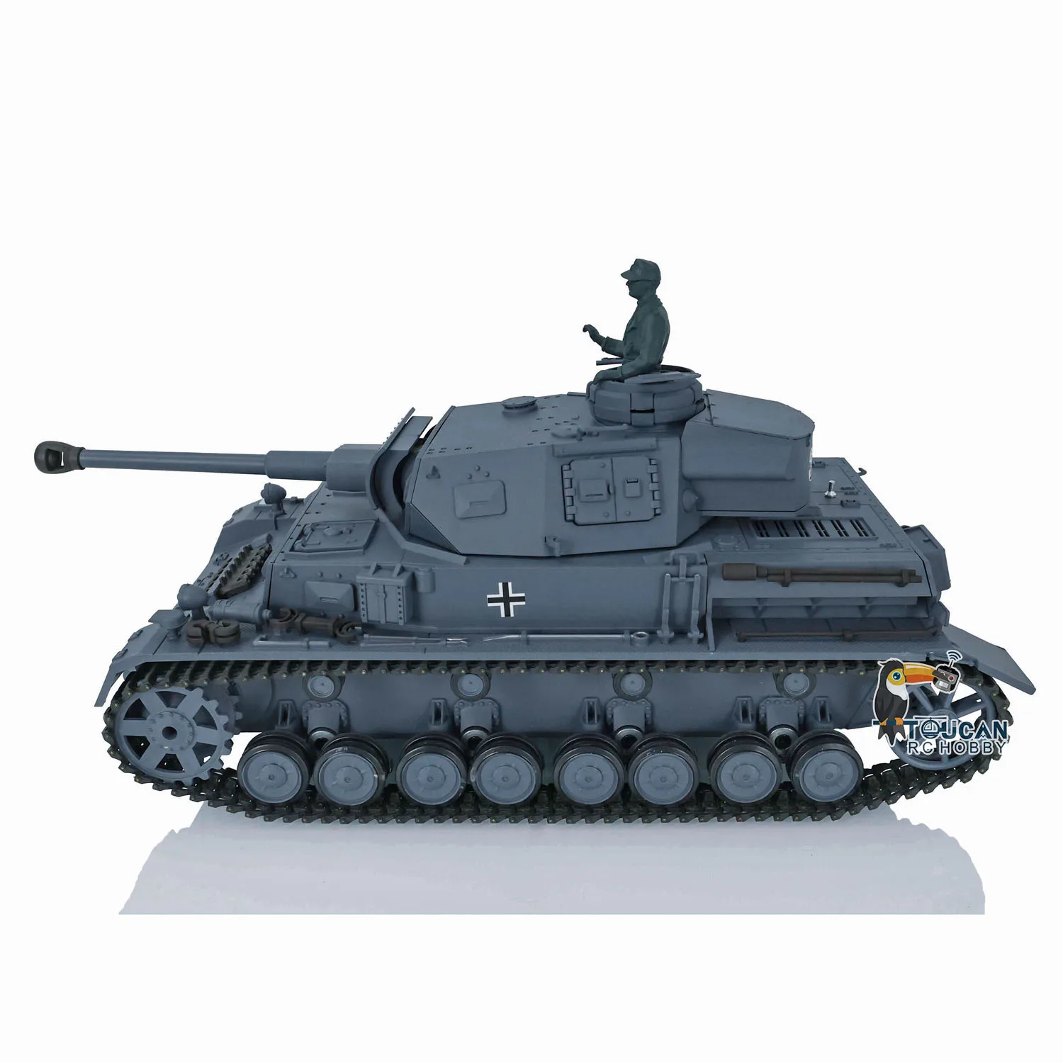 Boys Toys 2.4G HENG LONG 1/16 Scale 7.0 Plastic German Panzer IV F2 RTR RC Tank Ready to Run Panzer Model 3859 TH17395-SMT2 4