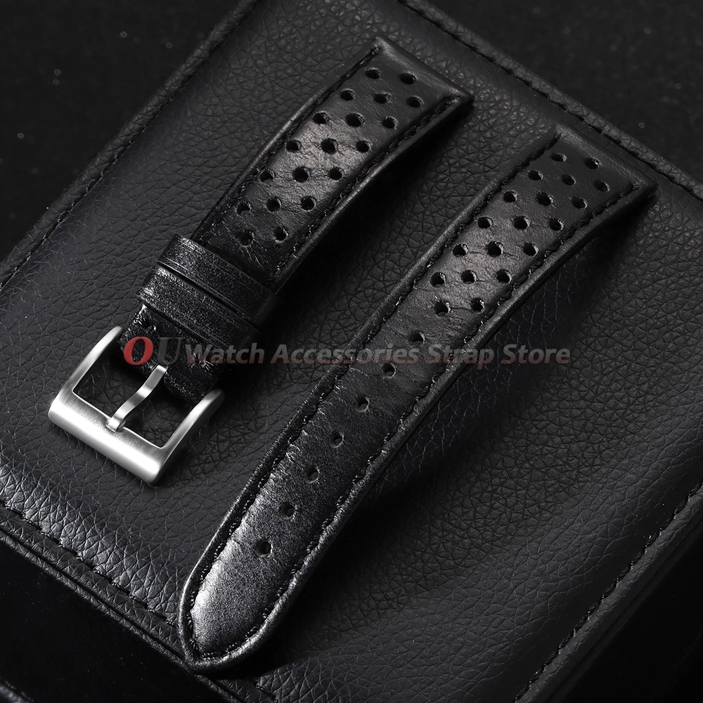 Vintage Genuine Leather Watch Band - Breathable Sport Strap Bracelet Accessory