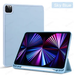 Premium 2025 iPad Air Protective Case with Pencil Holder for iPad Pro 11-inch M4 (Sky Blue)