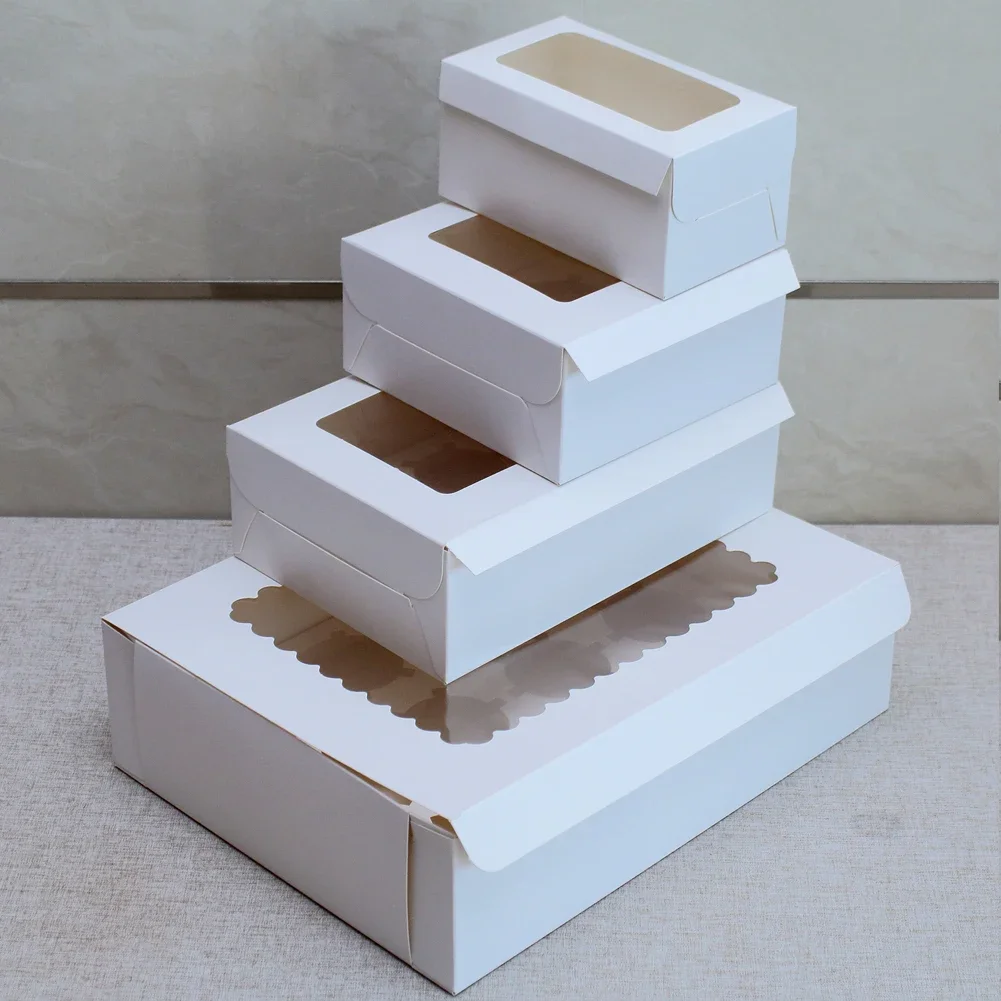 10Pcs Kraft Paper Cupcake Packing Boxes with Clear Window, Cardboard Cake Muffin Cookie... - SKU KPCB1209 - UGI Packaging