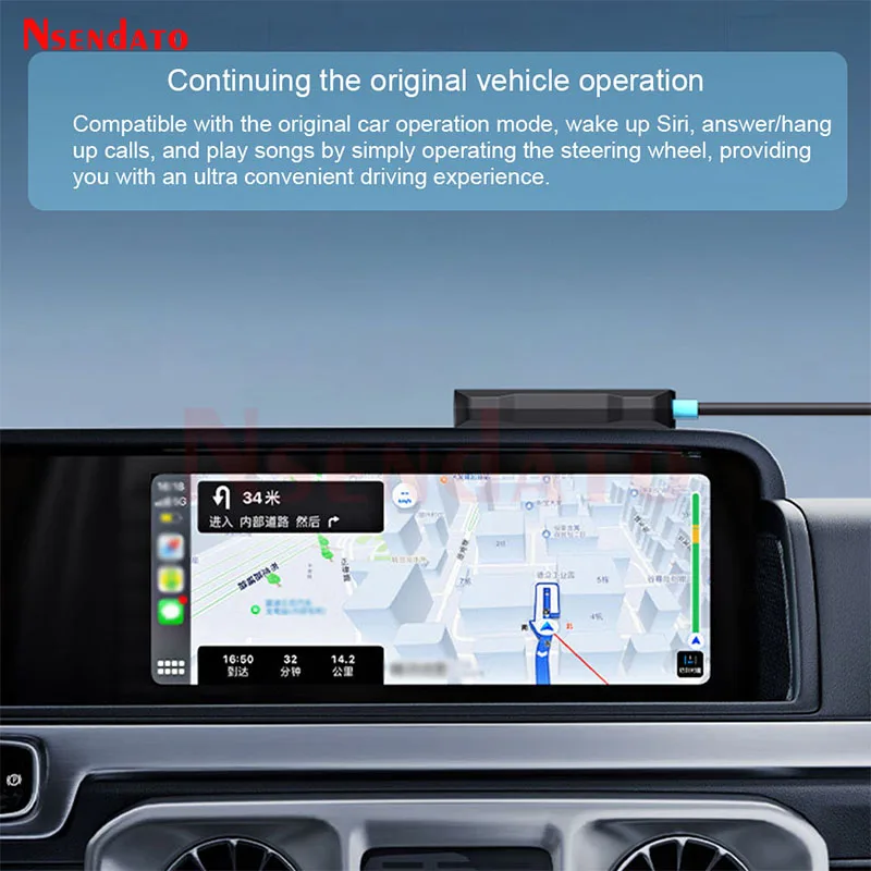 Wireless Carplay Dongle Adapter USB Type C Plug & Play Wired to Wireless Auto CarPlay Box Adapter For iPhone Car