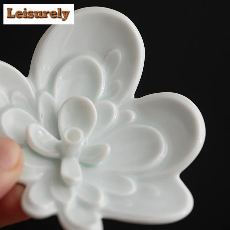 Orchid Petal Small Incense Sticks Holder Incense Smoke Waterfall Incense Burners Mini Meditation Censer Tea Ceremony Decoration