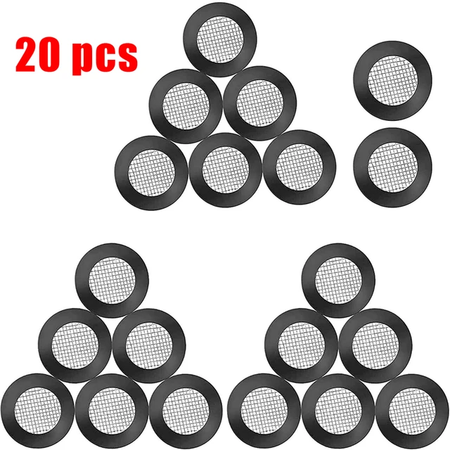 20x Hose Rubber Ring Washer Seal O Ring Hose Gasket Filter Net For Shower Head Tube Stainless Steel Home Improvement Parts