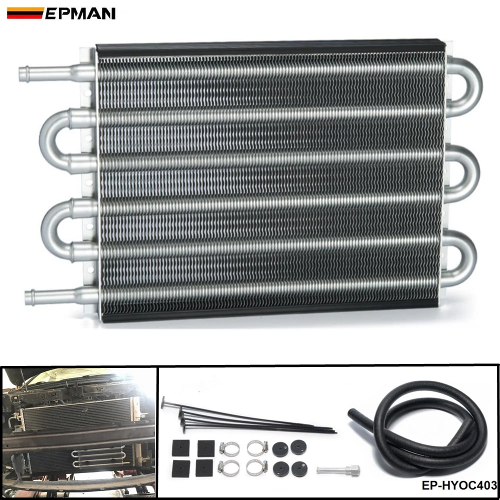 Universal 6 Row Aluminum Heavy Duty Transmission Oil Cooler Auto Manual