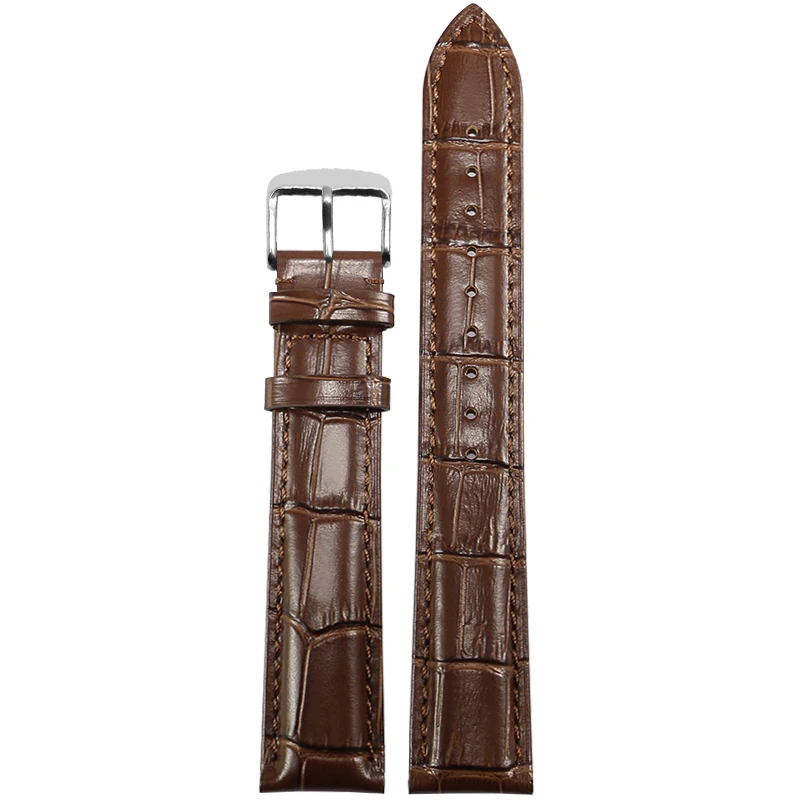 Premium Leather Watch Strap - Flat Straight Interface Cowhide, Various Sizes Available