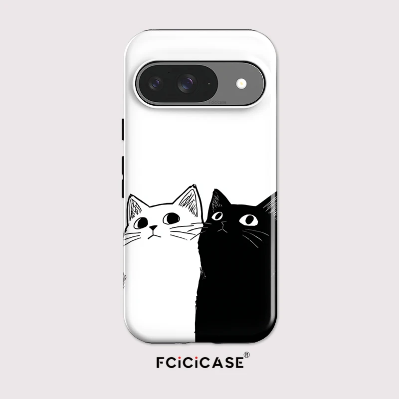 Cute Cats Pattern Matte Shockproof Phone Case - Anti-Fall Cover