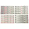 Chinese Mahjong Game Set 144 White Engraved Mini Tiles For Family Gathering For Chinese Style Game Play Family Leisure Time 4