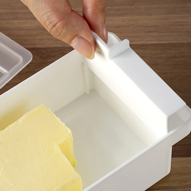 Butter storage box butter dish with cover butter fresh-keeping box with cutter slicer countertop box for refrigerator storage home