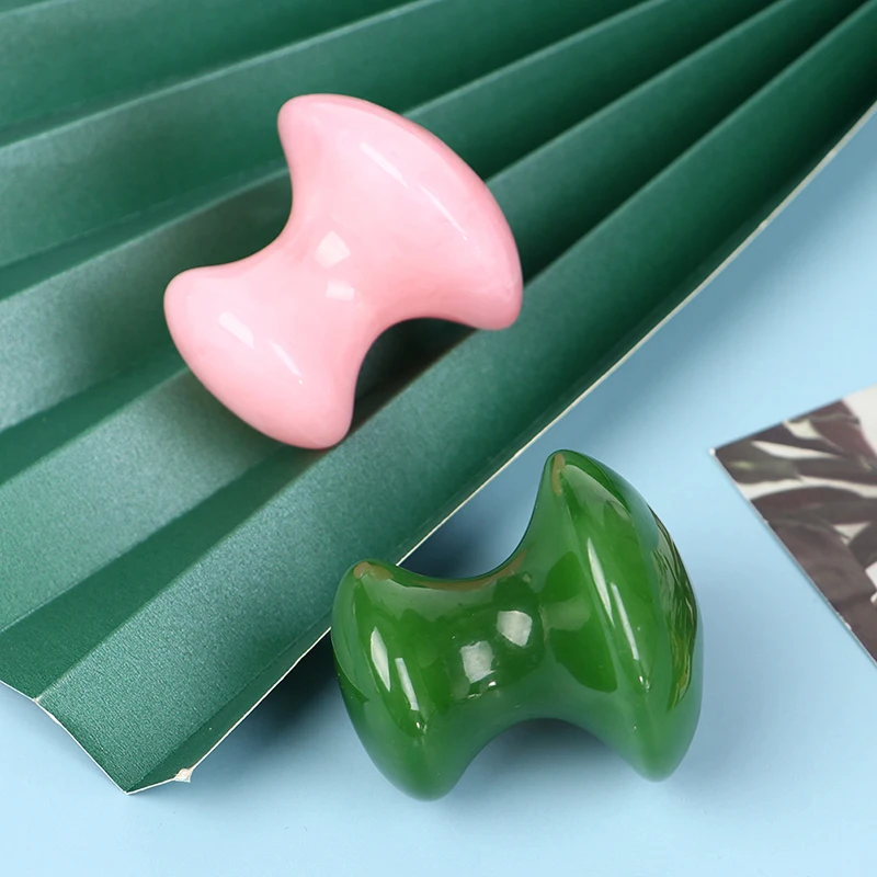 1PC New Mushroom Shape Jape Stone Gua Sha Massager Eye Face Jade Body Massage Tool Gua Sha Scraping Tool