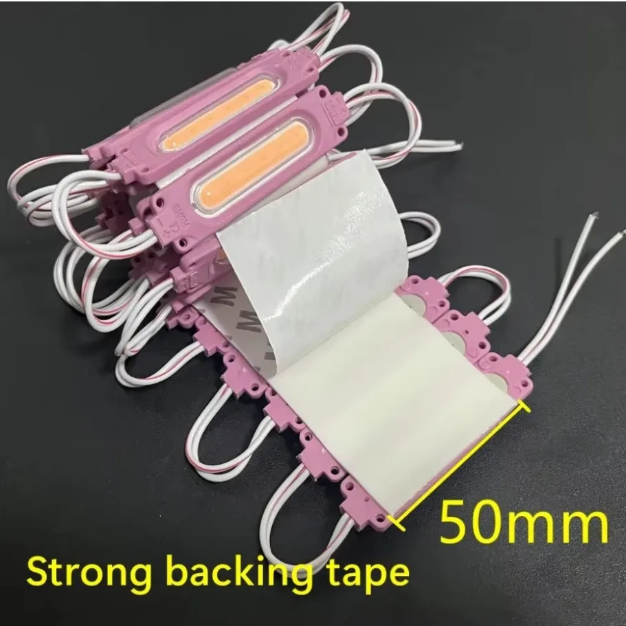 10Pcs/lot 12V Multicolour LED Modules COB Light for Backlight Shop Banner Christmas Decorations Warm White Pink IP65 Waterproof led modules led module