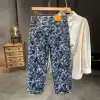 Popular Design Men's Y2k Jeans Mid Weight Graphic Printed Baggy Pants Male's Straight Trousers 4