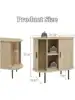 Fluted Buffet Sideboard Cabinet with Sliding Tambour DoorsAccent Oval Curved Storage Cabinet 31.5" Small Mid Century Mod 2