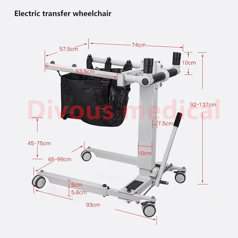 New Product Home Care Commode Chair Toilet chair  Handicapped Electric Patient Lifter Transfer Chairshifting machine 5