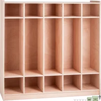 Preschool Cubby Lockers 5-Section Plywood Birch Coat Locker 15MM Thickness Kids Locker for Home 48.4 Inch High Durable 1