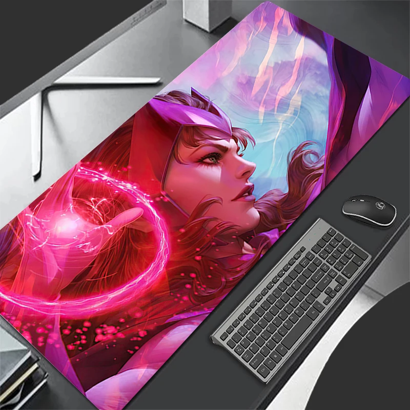 Gaming Mouse Pad Scarlet Witch Cool Gaming Desk Accessories 500*1000 Anti-skid Mousepad Large Home Desk Mat Soft HD Game Mats vaorlo тонкий запястье relax mouse pad mat оптический трекбол mousepad мыши игровой компьютер