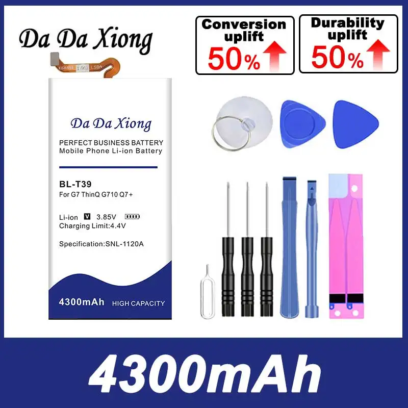 

DaDaXiong New 4300mAh BL-T39 Bateria for LG G7 G7+ G7ThinQ LM G710 Q7+ LMQ610 Free Double-Sided Tape Sticker