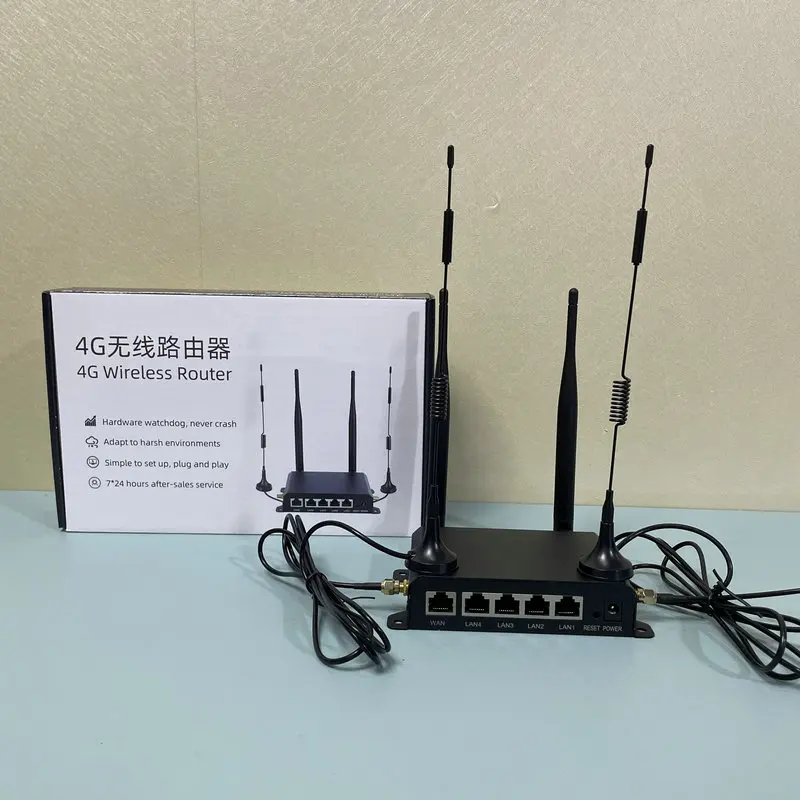 Lte Cpe Indústria Router Cartão Sim Externo Antena Removível 4lan Wan Hotspot 300mbps 4g - Imagem 5