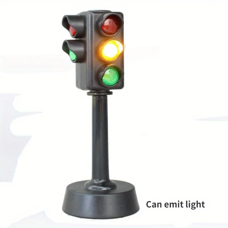 Mini znaki drogowe blok światło drogowe z dźwiękiem LED, edukacja dzieci dzieci Puzzle lekka zabawka ruchu, prezent dla dzieci