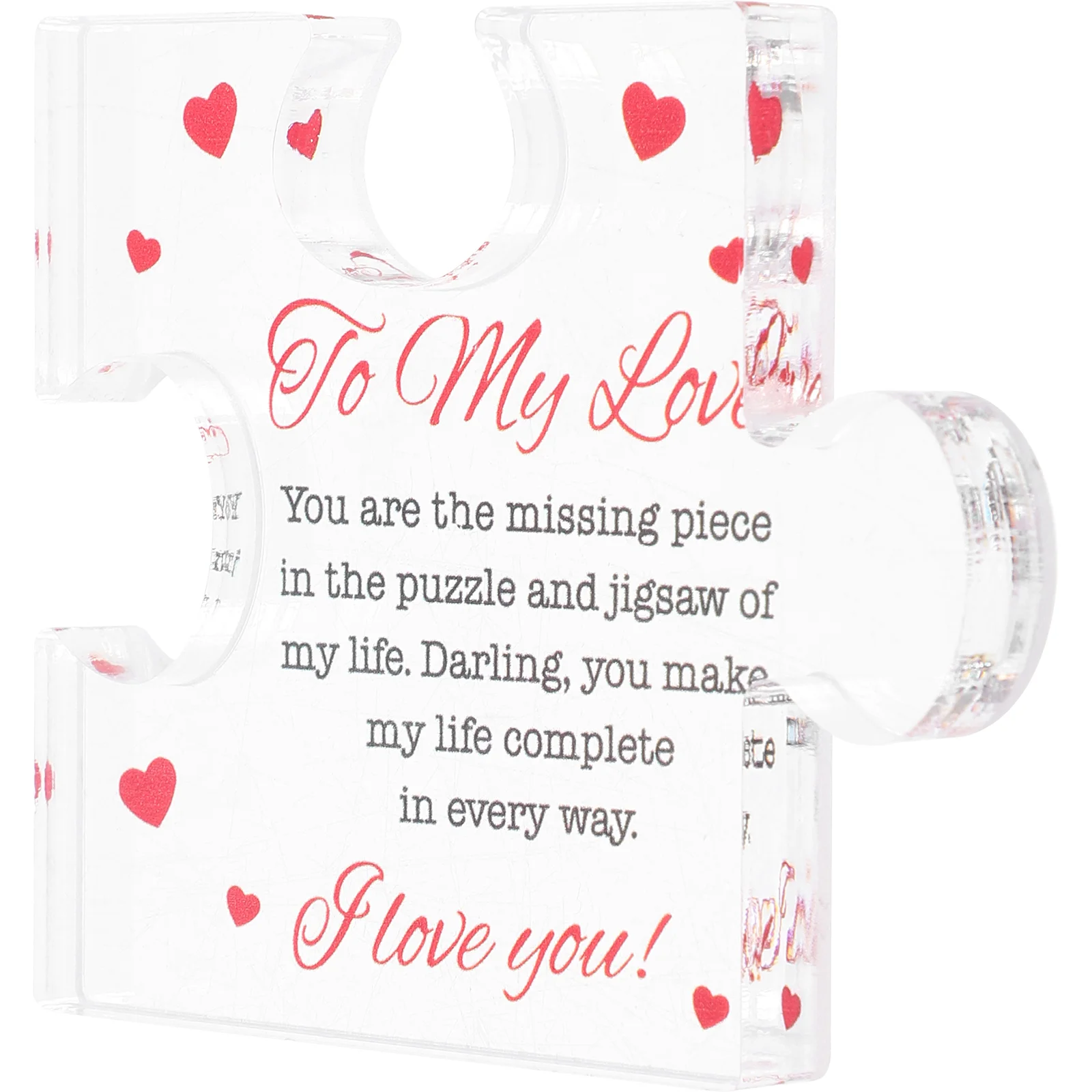 

Valentines Day Table Decoration Acrylic Puzzle Ornament Wedding Party Tabletop Valentines Gift Option