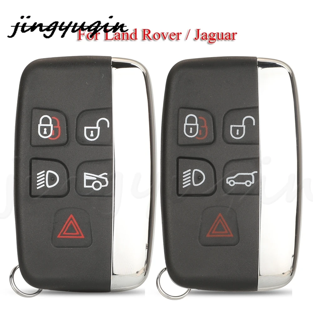 

jingyuqin 10pcs 5BTN Keyless Entry Remote Car Key Shell Fob For Land Rover LR4 For Range Rover Sport Evoque For Jaguar XJ XJL XF