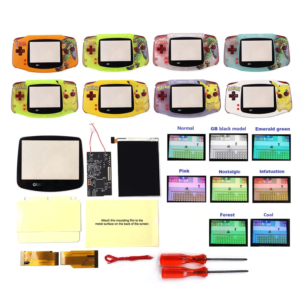 Gameboy Color Uv Screen Kits Ips Gba Harddisk Boxs 8 Model V2