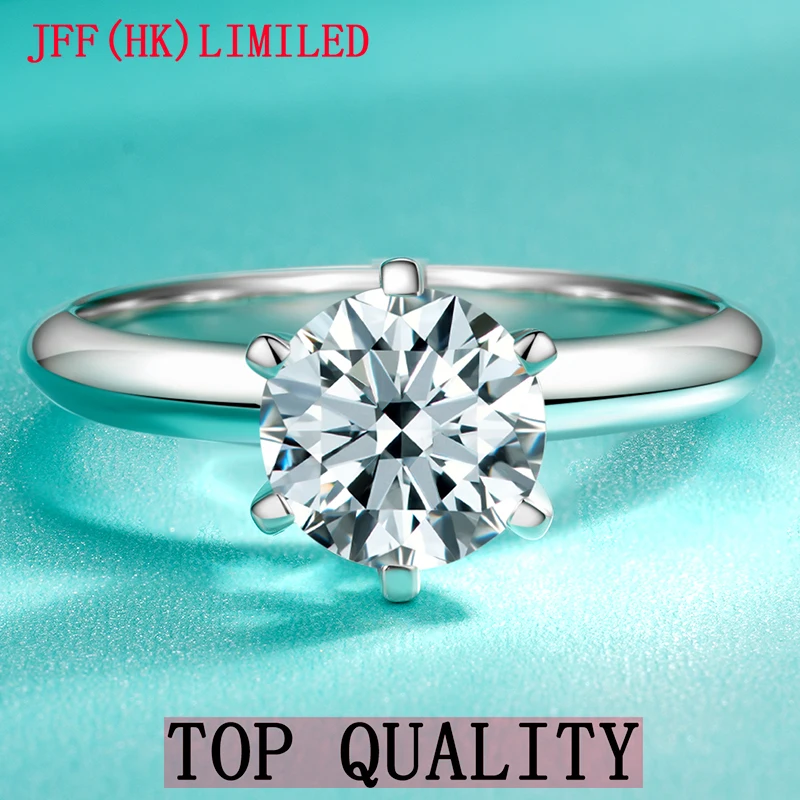 모사나이트 모이사나이트 다이아몬드 반지, D 컬러, VVS1 EX, 2ct, 3ct, 5ct, 라운드 솔리테어, 약혼 925, 스털링 실버 반지 모사나이트 모이사나이트 다이아몬드 반지, D 컬러, VVS1 EX, 2ct, 3ct, 5ct, 라운드 솔리테어, 약혼 925, 스털링 실버 반지