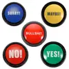 Funny Talking Button No Sorry Yes Sound Party Button Bullshit Maybe Toys Home Office Party Gag Funny Toy For new Vocal toys 4