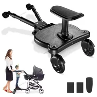 Universal Baby Stroller Accessories Strollers Step Board Adapter with Seat Twins Scooter Baby Accessories Baby Pram Hitchhiker