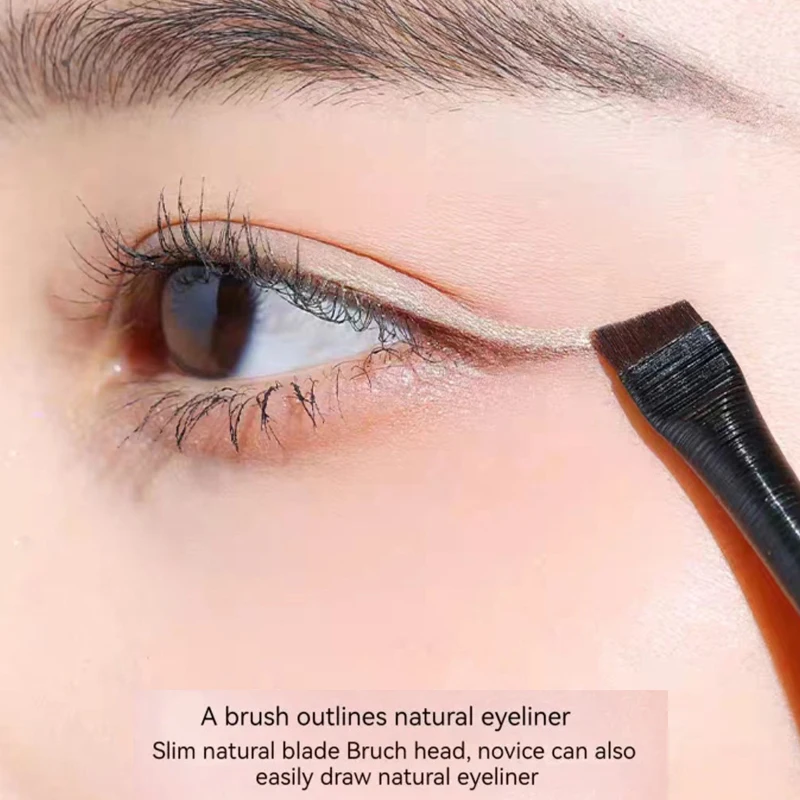 New 1/2pcs Blade Makeup Brushes Angled Thin Eyebrow Brush Flat Fine Eyeliner Brush Professional Liner Brow Beauty Make Up Tool 2