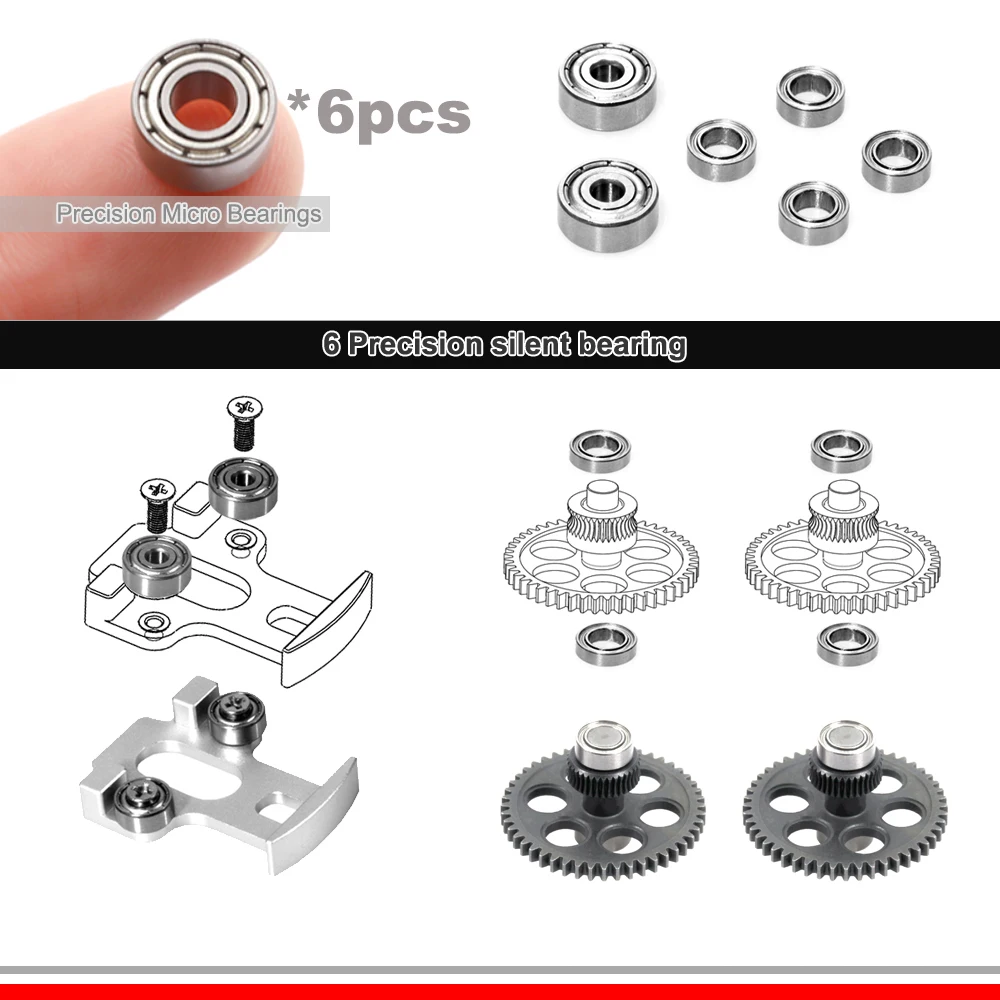 All-metal Extrusora Upgrade Ender v2 Flsun Tratado Termicamente Metal Gear Hrc60 Omgv2s f1 Grupo Peça Impressora 3d Omg V2s - Imagem 3