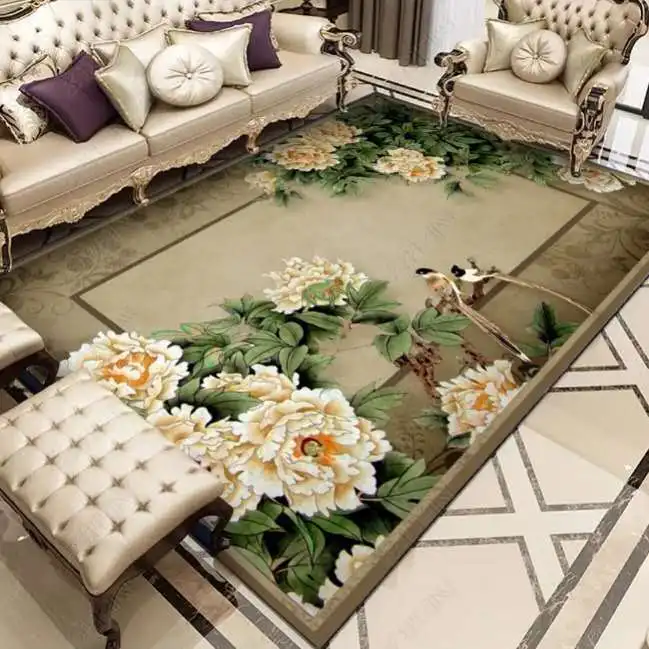 New Chinese Style Living Room Carpet High-end Home Decoration Sofa Coffee Table Rectangle Carpets Study Room Large Area Rugs 4